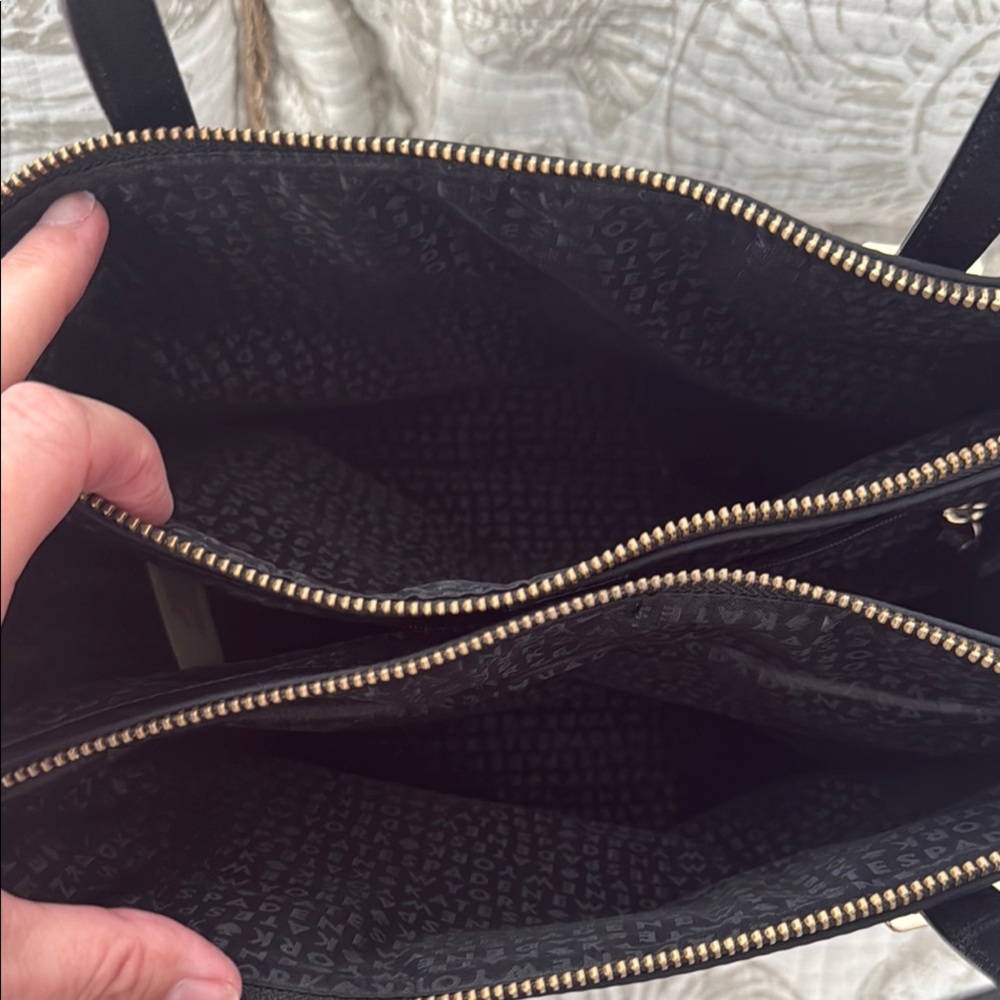 Kate Spade Black Satchel Bag Nylon Crossbody - Picture 7 of 11